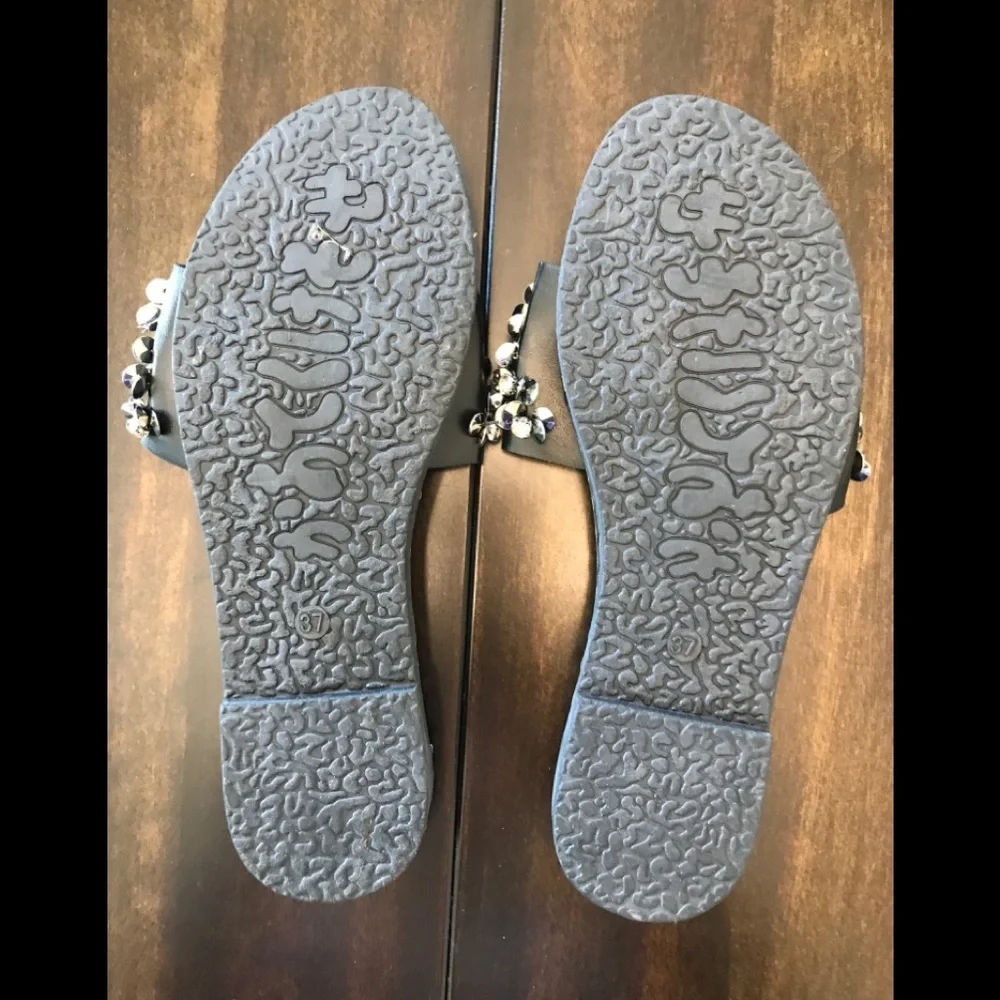 NEW L&MN Black Bling Slides - Picture 6 of 6